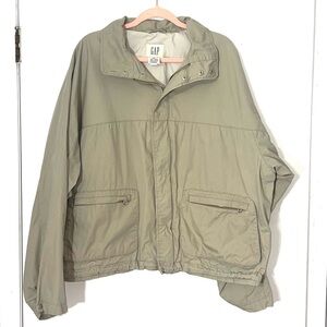 Gap lightweight jacket, men’s XL, khaki, zip/button up preowned